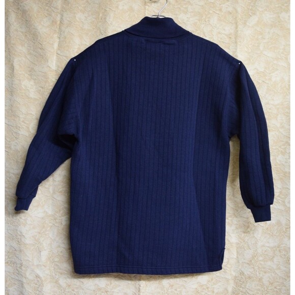 VTG 90s Sz M Grandma Cozycore Sweater Alaska Turtleneck Flower Normcore Oversize - Picture 7 of 8